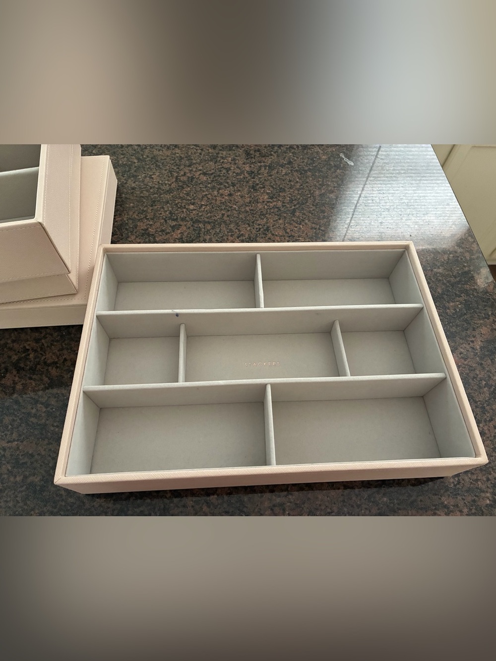 The Container Store Stackers Supersize Blush Pink Jewelry Storage Box - Picture 3 of 3